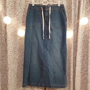 Old Navy jean skirt 2003 long & straight with slit